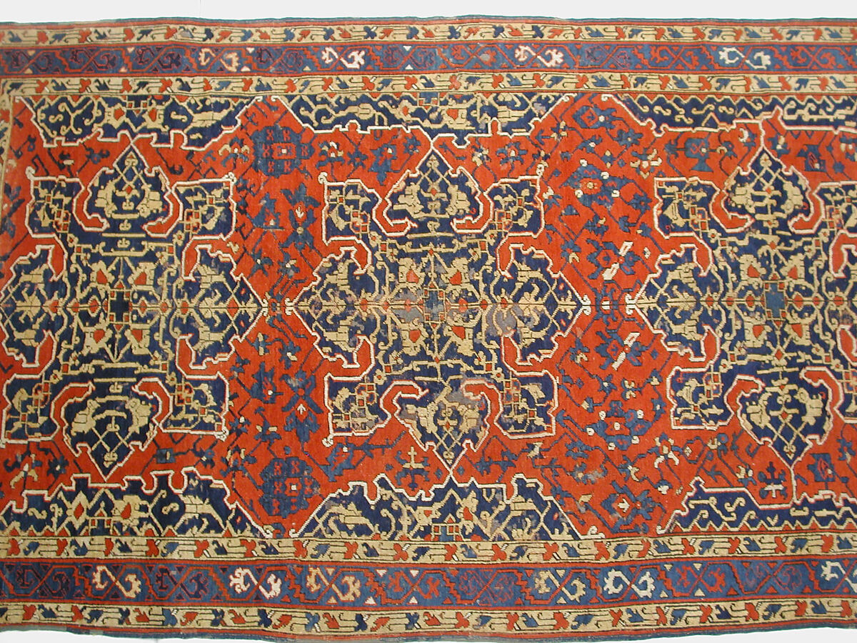 'Star Ushak' Carpet, Wool (warp, weft and pile); symmetrically knotted pile