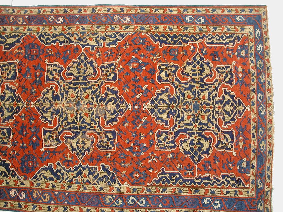 'Star Ushak' Carpet, Wool (warp, weft and pile); symmetrically knotted pile
