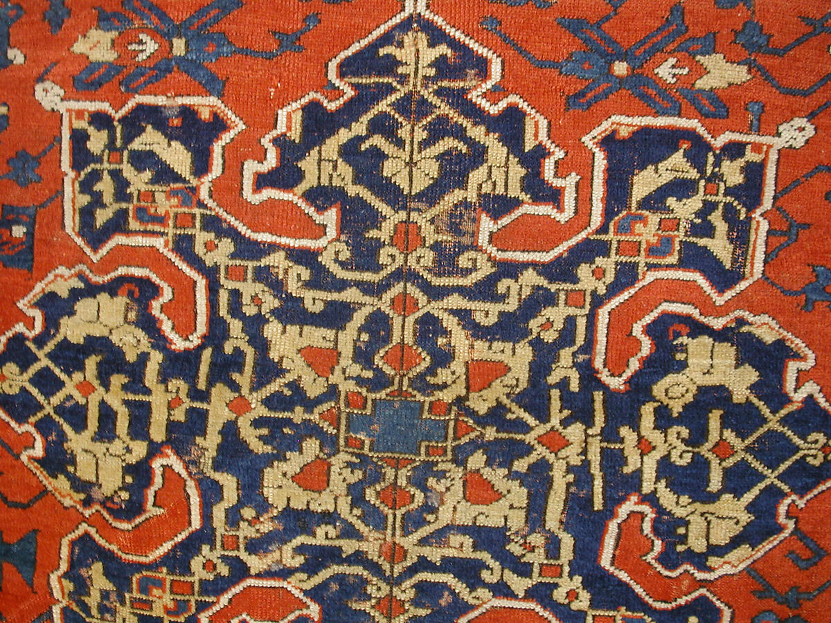 'Star Ushak' Carpet, Wool (warp, weft and pile); symmetrically knotted pile