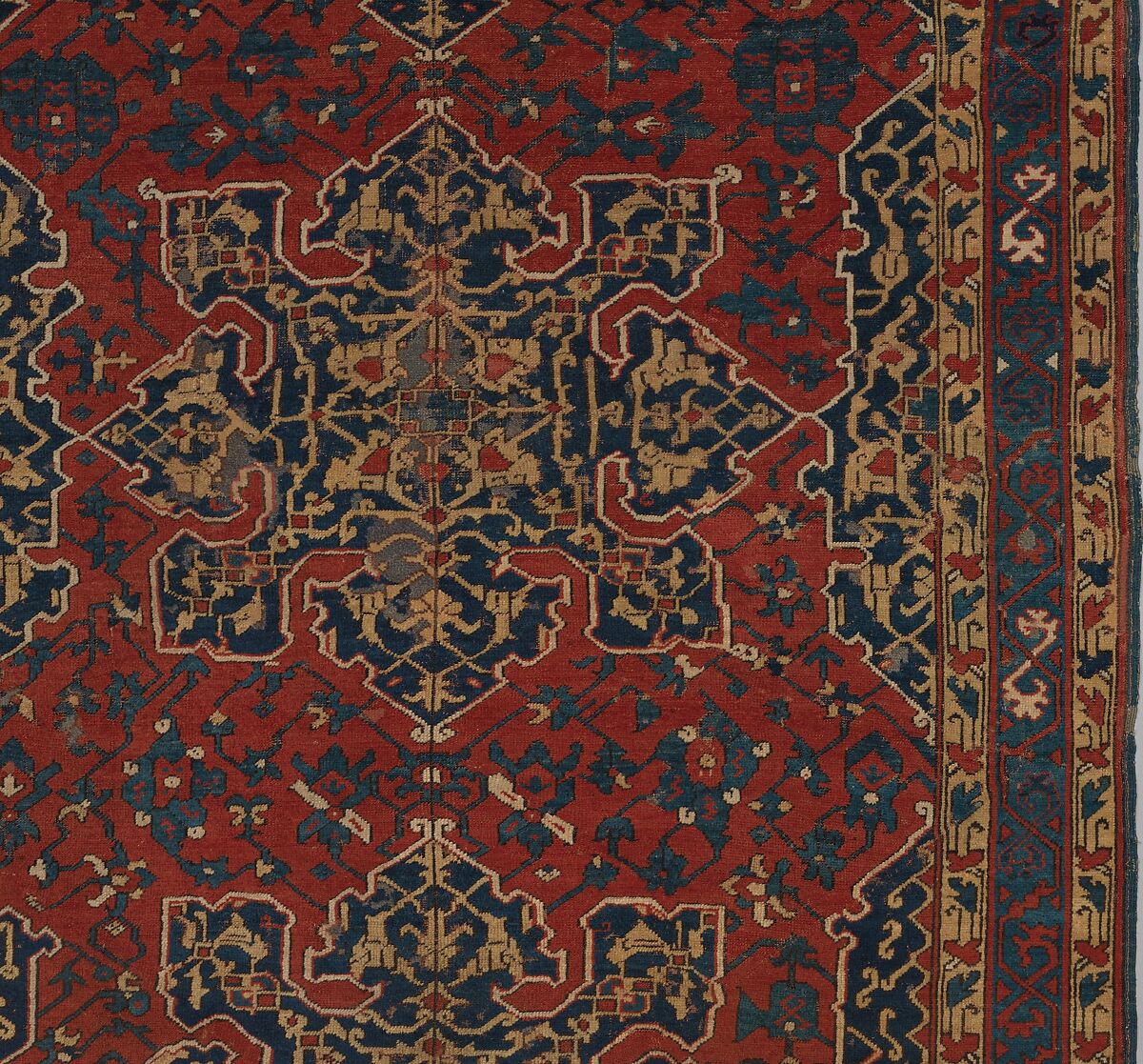 'Star Ushak' Carpet, Wool (warp, weft and pile); symmetrically knotted pile