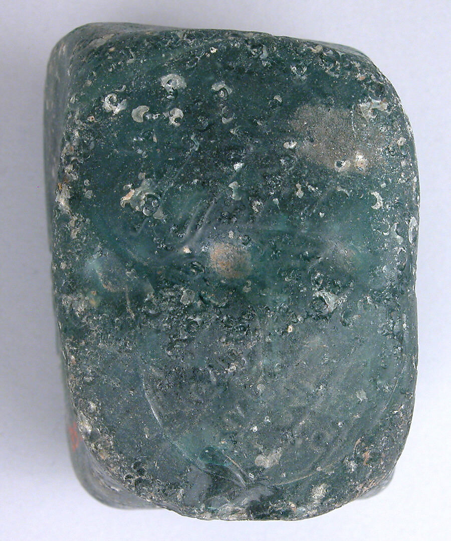 Ring Weight, Glass; tooled and stamped