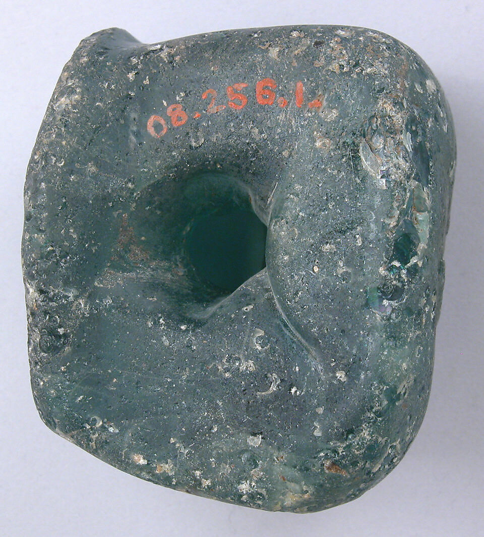 Ring Weight, Glass; tooled and stamped