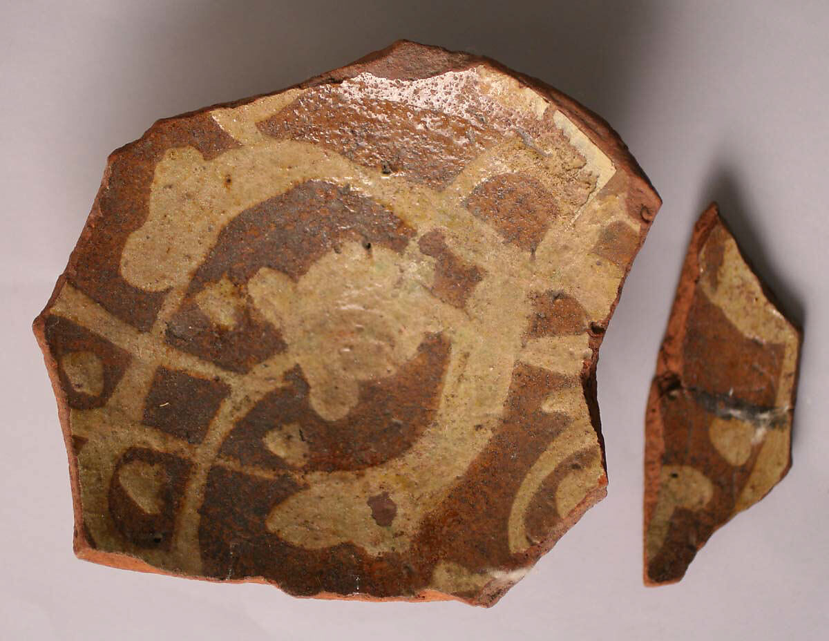 Fragments, Earthenware; slip-painted 