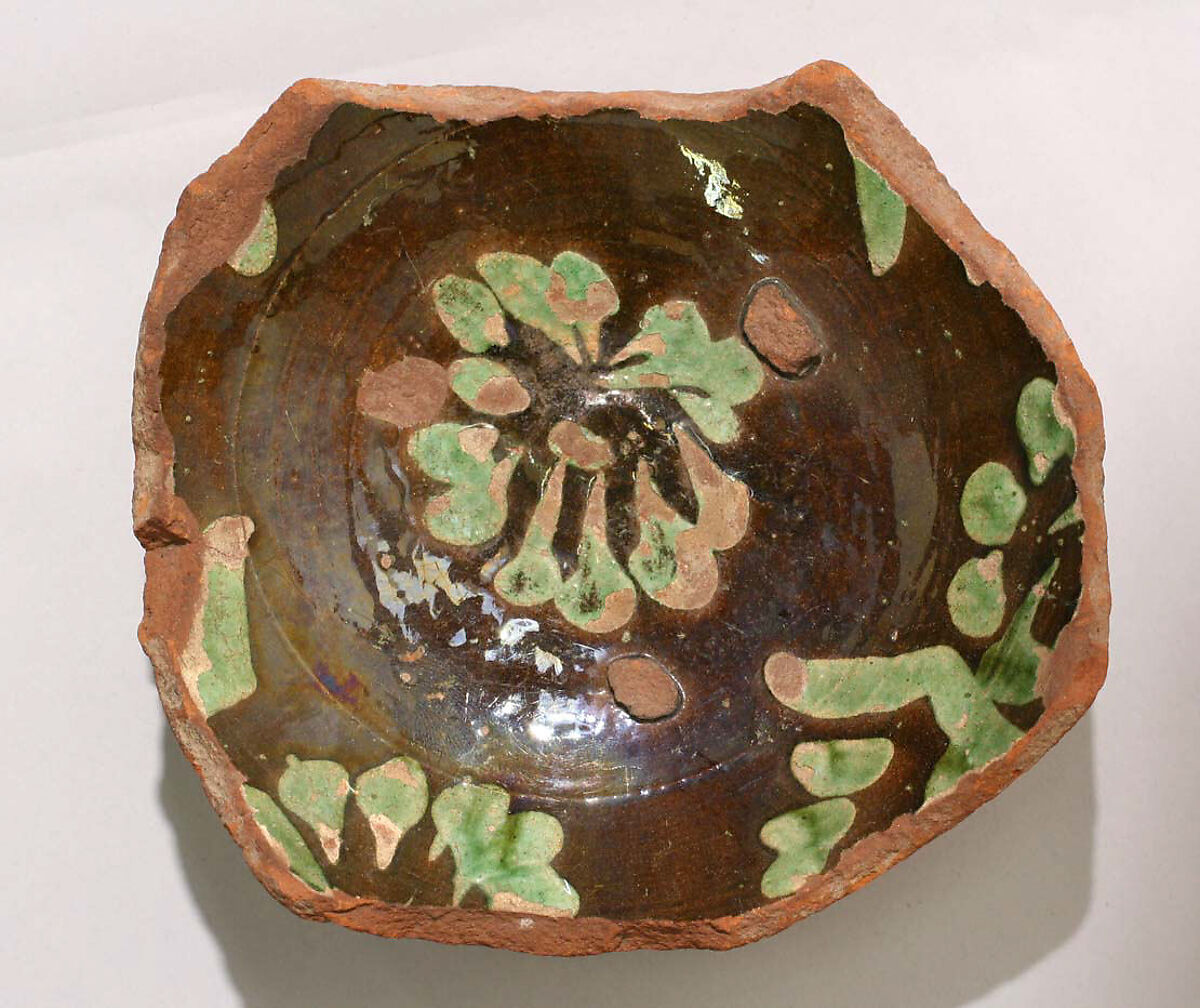 Fragment of Bowl, Eartheware; glazed 