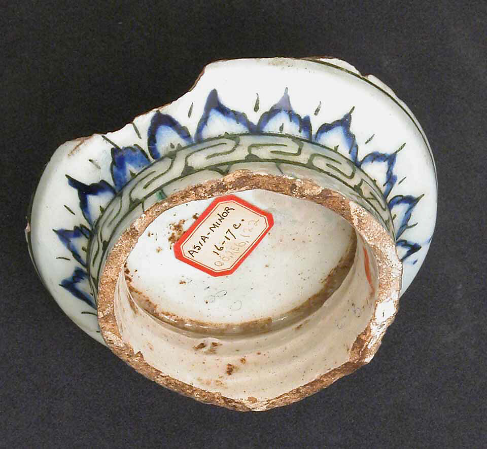 Ceramic Fragment, Stonepaste; polichrome painted under transparent glaze