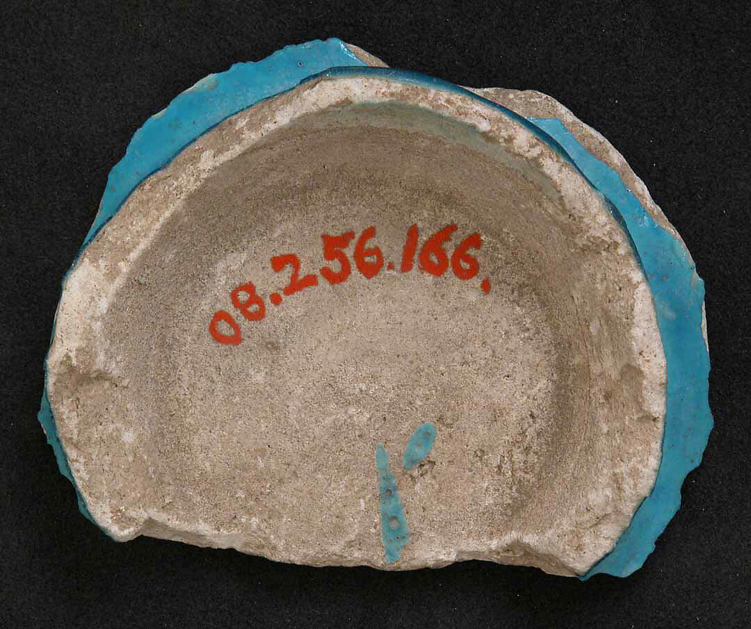Fragment of a Bowl, Stonepaste; underglaze painted