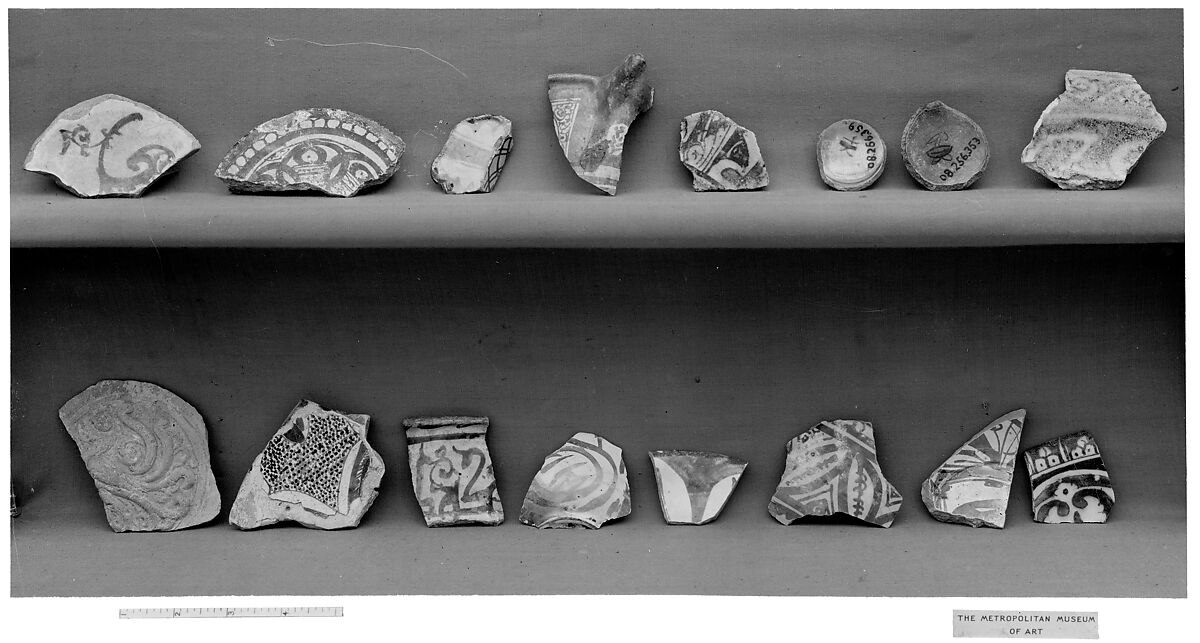 Ceramic Fragment, Stonepaste; underglaze painted 