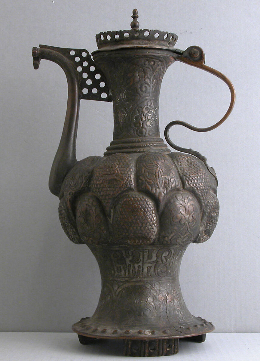 Ewer, Copper; cast, engraved and tinned 