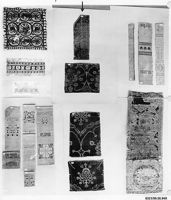 Textile Fragment, Linen, silk; tapestry weave, embroidered