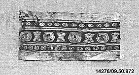 Textile Fragment, Linen, silk; tapestry weave, embroidered