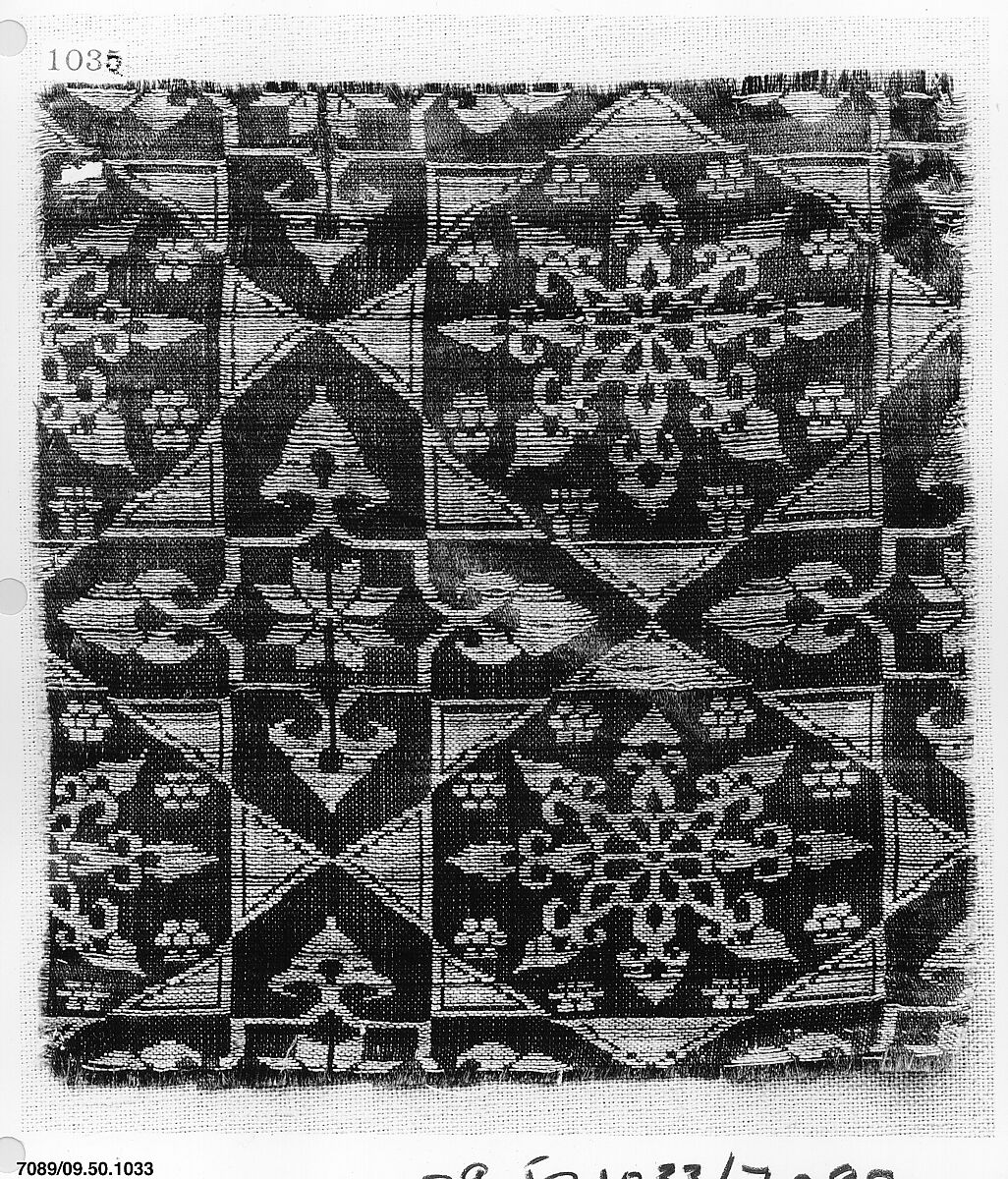 Textile Fragment, Silk; tapestry weave, embroidered