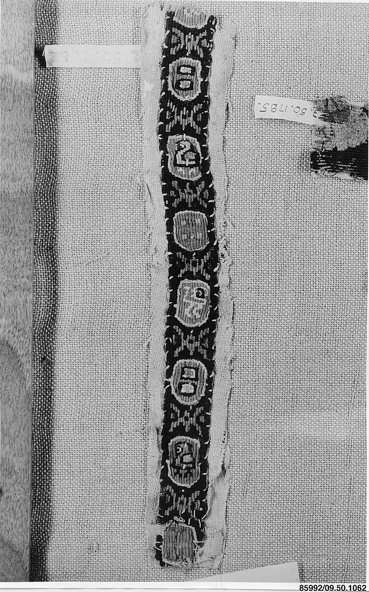 Band, Linen, wool; tapestry weave
