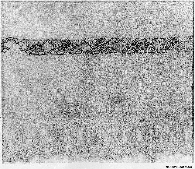 Textile Fragment, Linen and silk; tapestry weave 