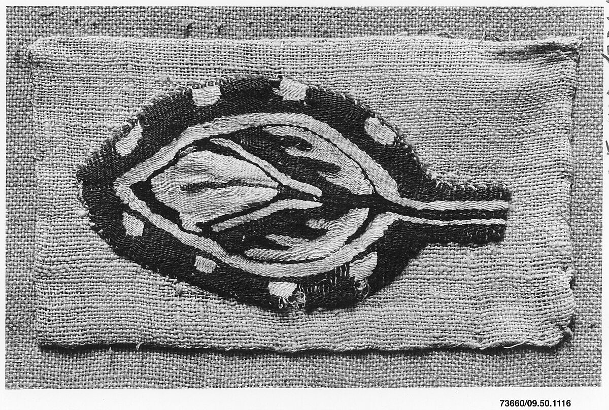 Ornament, Linen, wool; tapestry weave