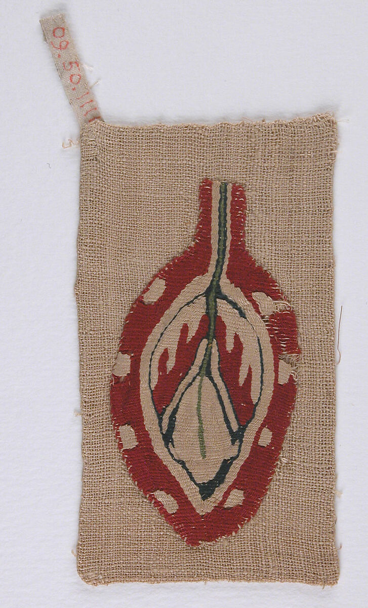 Ornament, Linen, wool; tapestry weave 