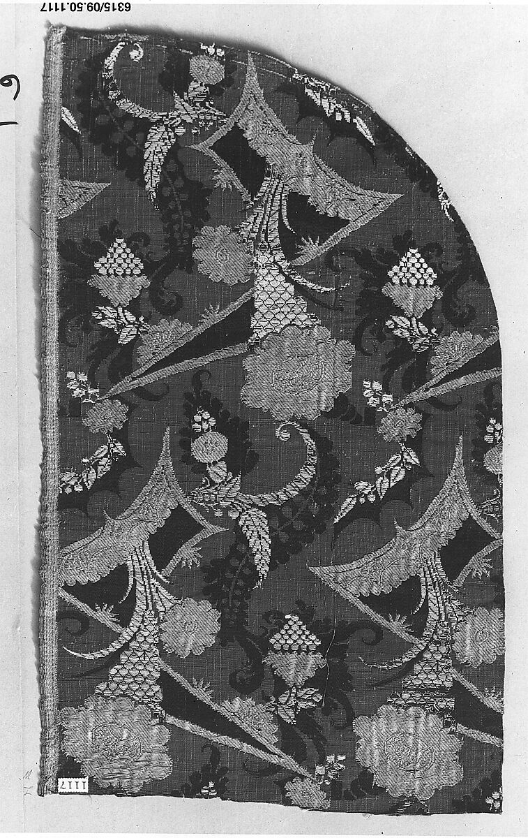 Textile Fragment, Silk; lampas (kemha)