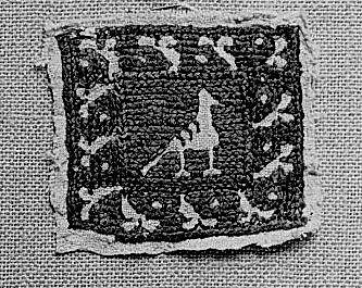 Textile Fragment, Silk, linen; embroidered 