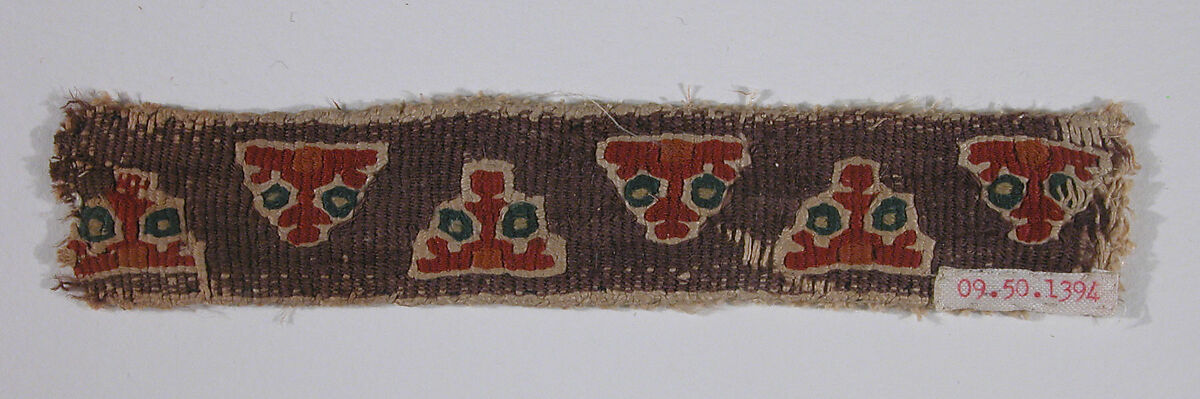 Band, Linen, wool; tapestry weave 