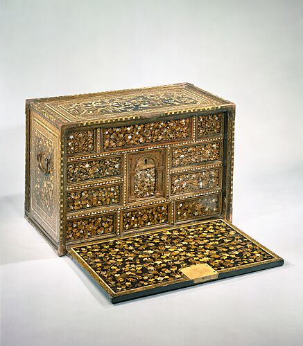 Cabinet of Drawers with Birds, Flowers, and Court Carriage