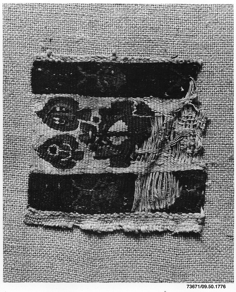 Band Fragment, Linen, wool; tapestry weave