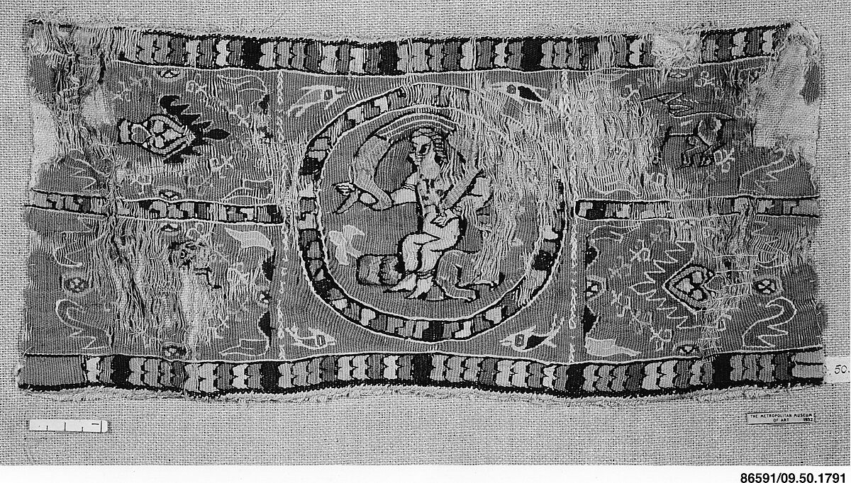 Band Fragment, Linen, wool; tapestry weave
