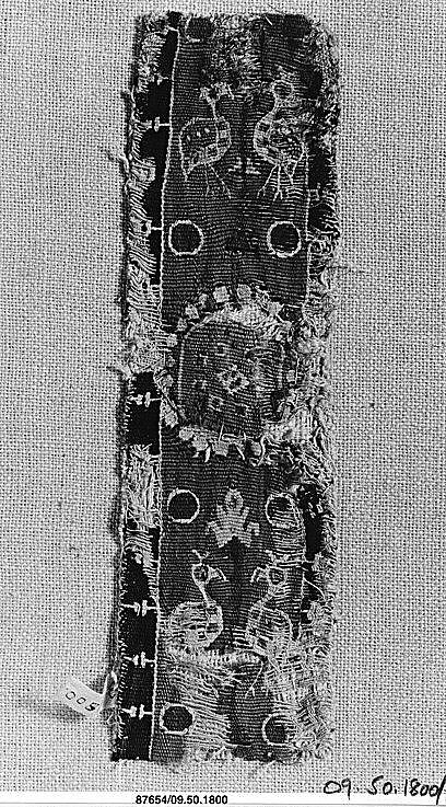 Band, Linen, wool; tapestry weave