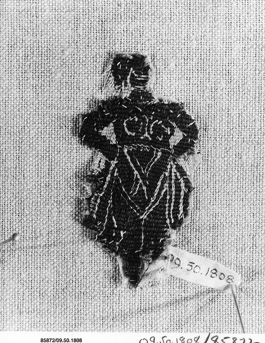 Textile Fragment, Linen, wool; tapestry weave