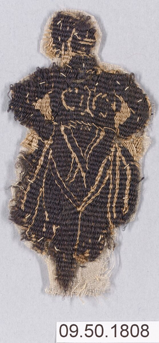 Textile Fragment, Linen, wool; tapestry weave 