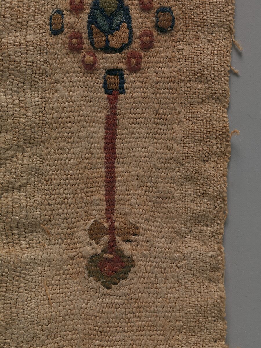 Tunic Fragments with Scattered Design, Linen, wool; tapestry weave