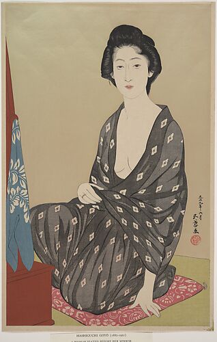 Woman in Summer Kimono