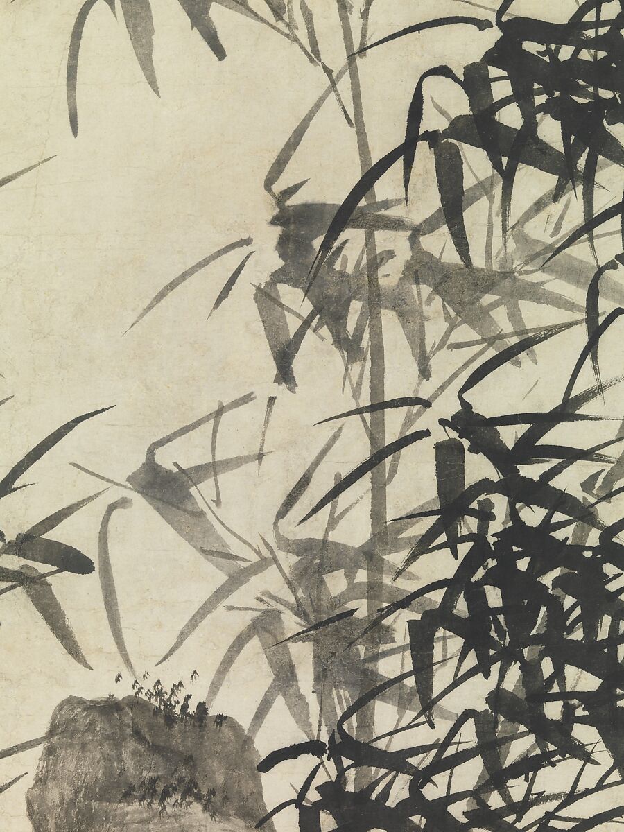 Windblown bamboo, Xia Chang (Chinese, 1388–1470), Hanging scroll; ink on paper, China