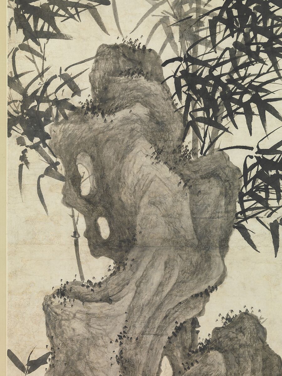 Windblown bamboo, Xia Chang (Chinese, 1388–1470), Hanging scroll; ink on paper, China