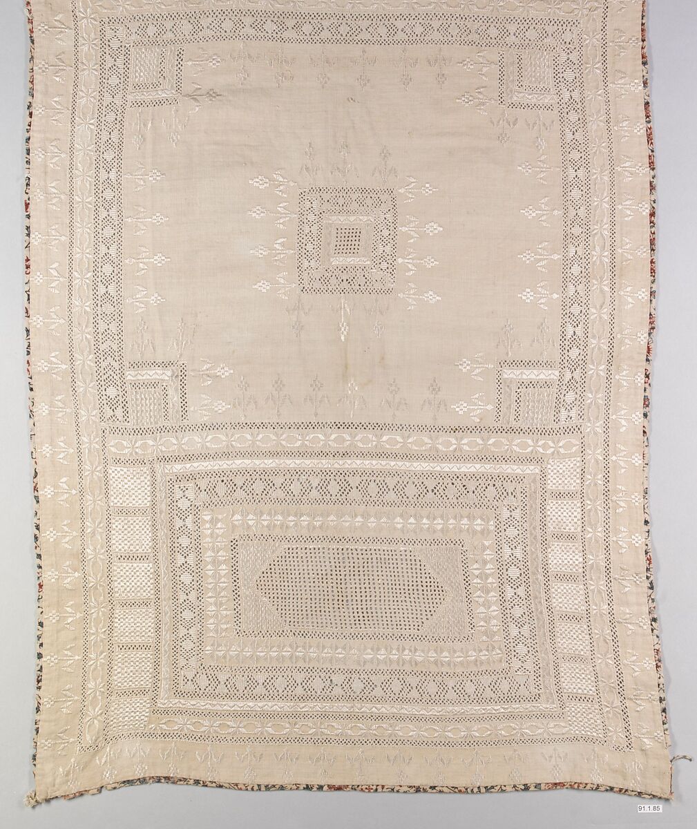 Textile Fragment, Linen, wool; tapestry weave