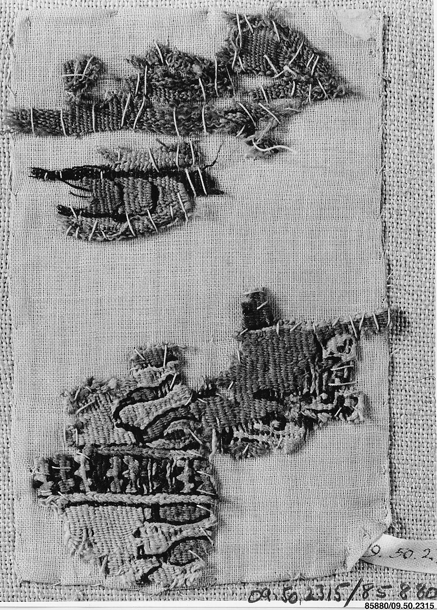 Textile Fragments, Linen, wool; tapestry weave