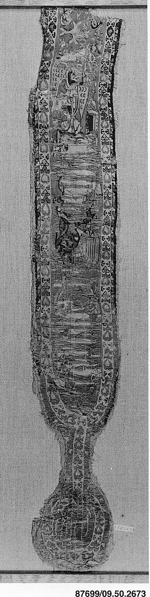 Shoulder Band Fragment, Linen, wool; tapestry weave
