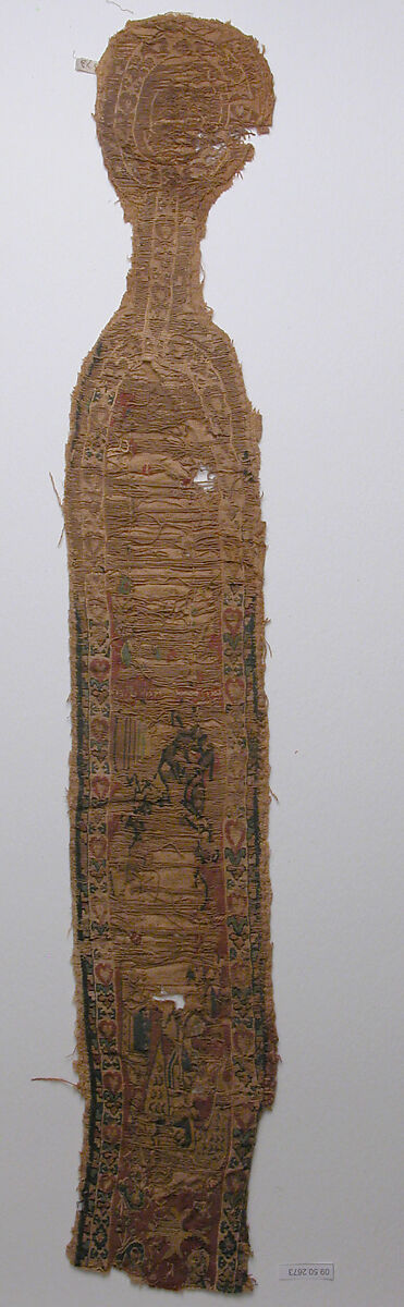 Shoulder Band Fragment, Linen, wool; tapestry weave 