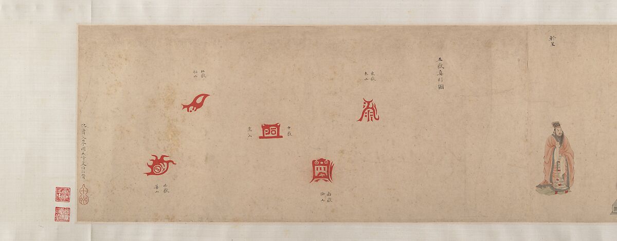 Divinities of the Planets and Constellations, Attributed to Qiu Ying (Chinese, ca. 1495–1552), Handscroll; ink and color on paper, China