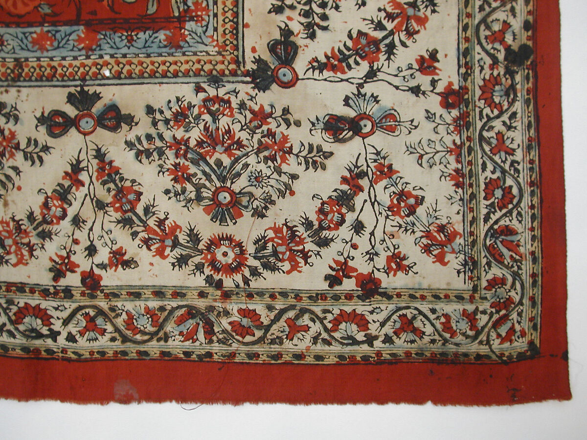 Cover, Cotton; plain weave, printed