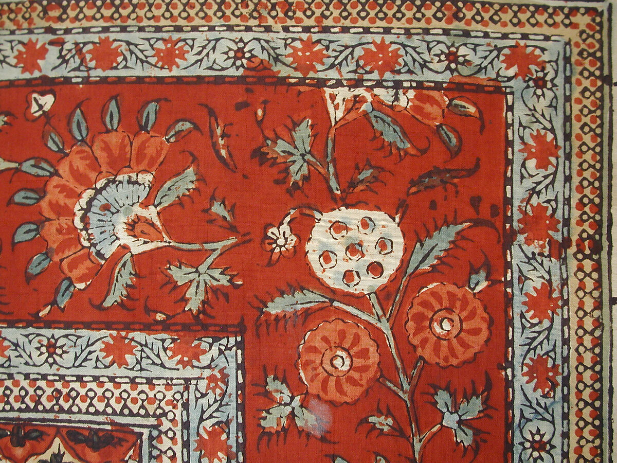 Cover, Cotton; plain weave, printed