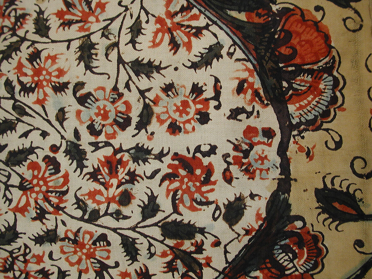 Cover, Cotton; plain weave, printed