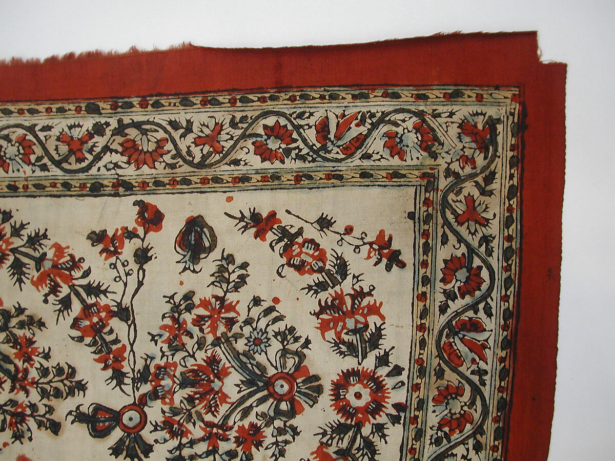 Cover, Cotton; plain weave, printed