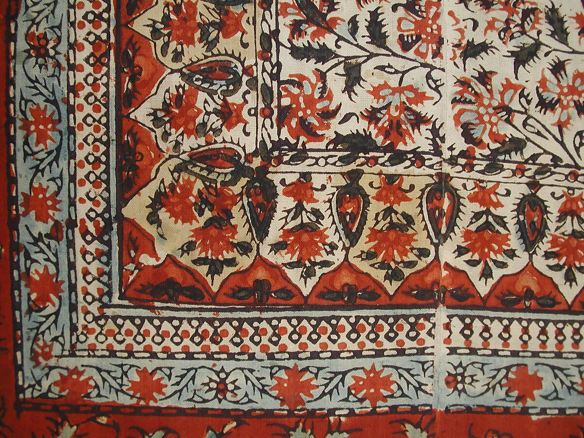 Cover, Cotton; plain weave, printed