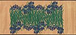 Obi with Iris, Brocaded in silk on gold ground, Japan (Kyoto)