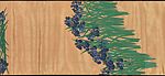 Obi with Iris, Brocaded in silk on gold ground, Japan (Kyoto)