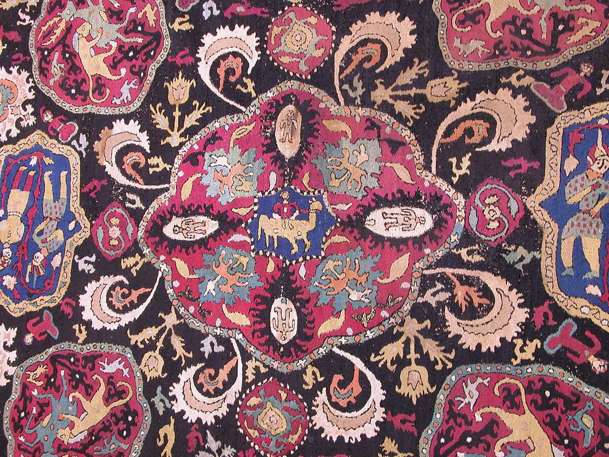 Cover, Cotton, silk; plain weave, embroidered