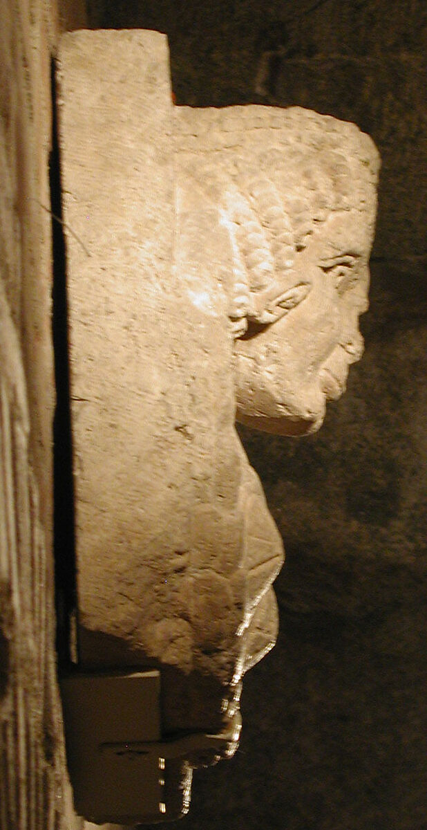 Fragment from a Relief with the Bust of a Woman, Limestone; carved