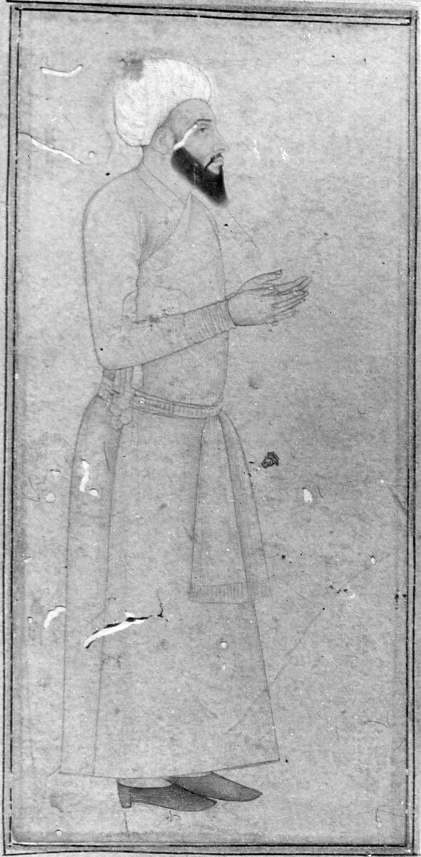 Portrait of Sultan 'Ala-ud-Din, Padshah of Delhi, Ink, opaque watercolor, and gold on paper