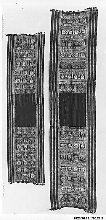 Headcovering, Silk; basket weave