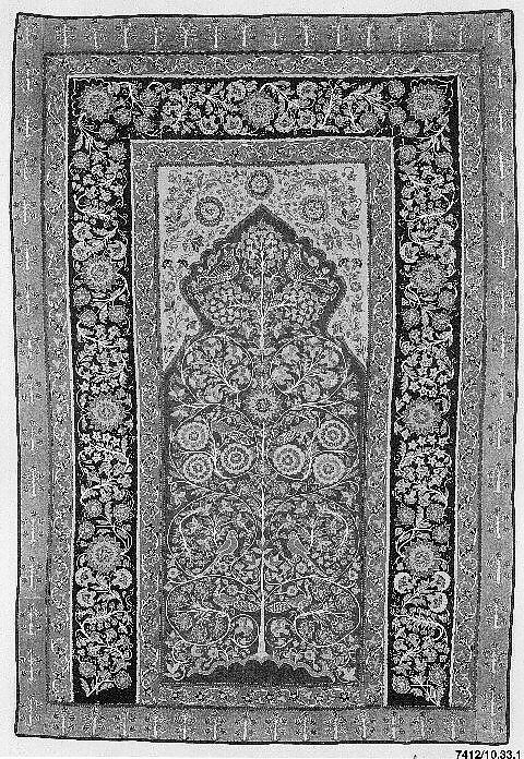 Hanging, Wool; plain weave, joined, embroidered