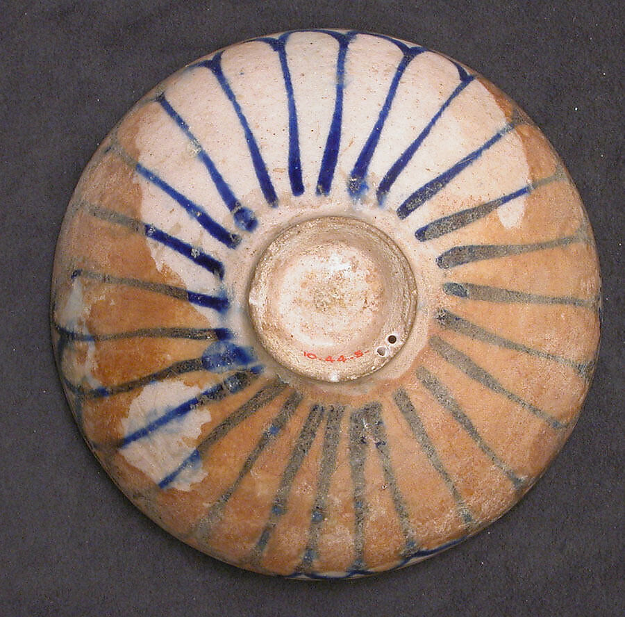 Bowl, Earthenware; painted on opaque white ground under transparent glaze